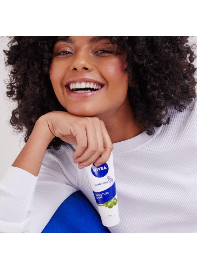 NIVEA Hand & Nail Cream Moisture Care with Olive Oil - 75ml  for Dry Skin - Image 2